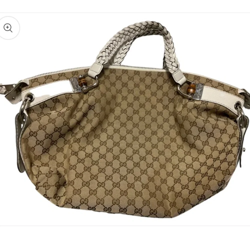 Gucci Beige and White Tote Bag - Picture 2 of 9